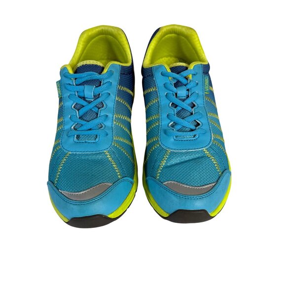Vionic Womens Alliance Sneakers Size 8 Blue Neon Yellow Athletic Shoes Everyday - Picture 5 of 14